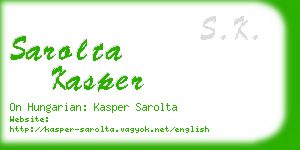 sarolta kasper business card